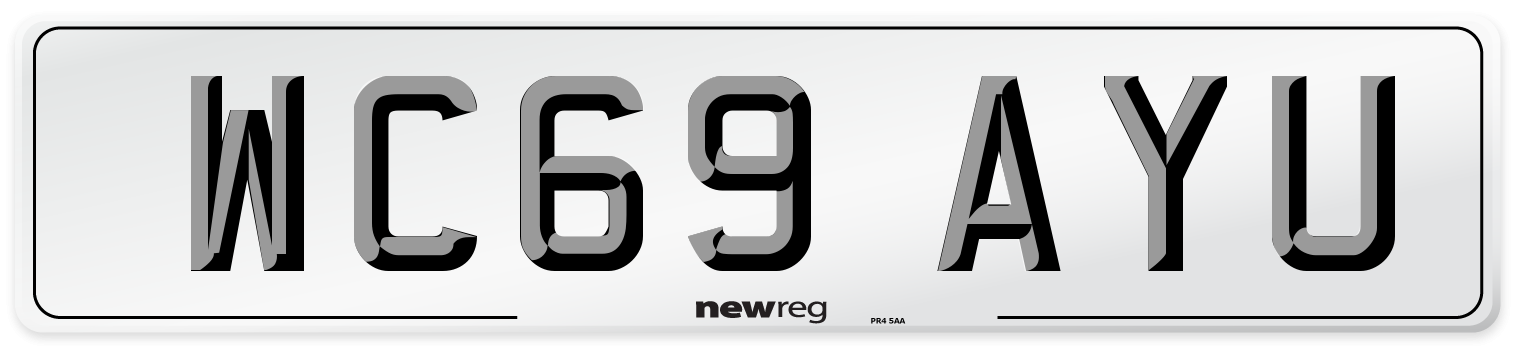 WC69 AYU Number Plate from New Reg